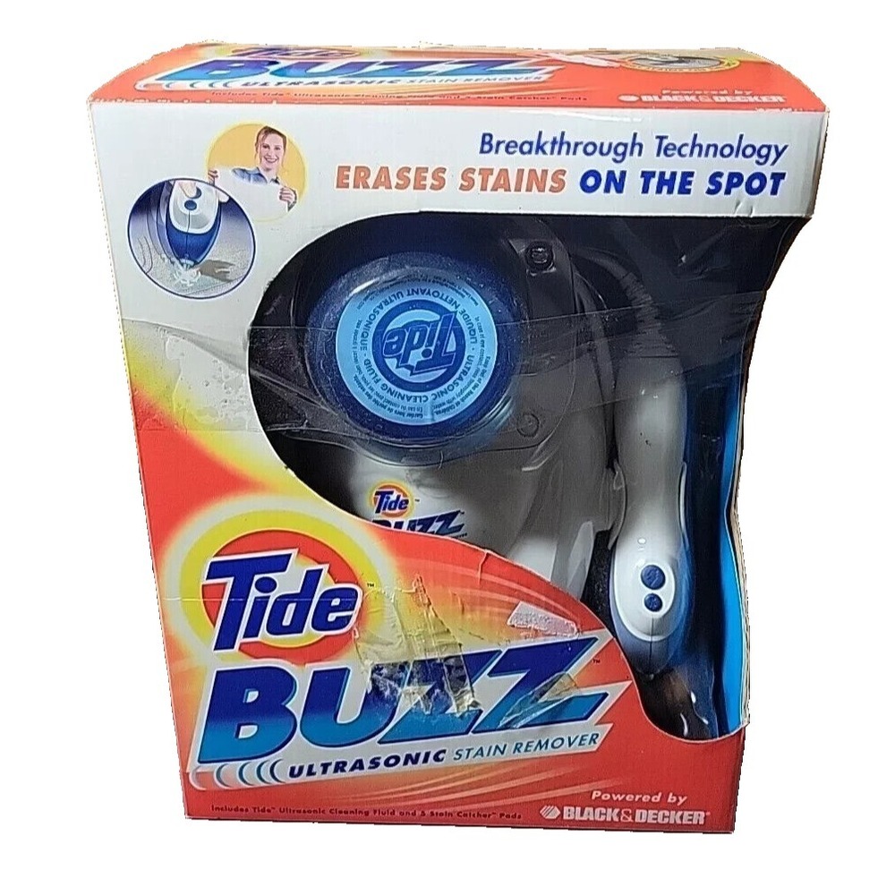 Tide Buzz Ultrasonic Stain Remover‎ Black & Decker Removes Stains on the Spot